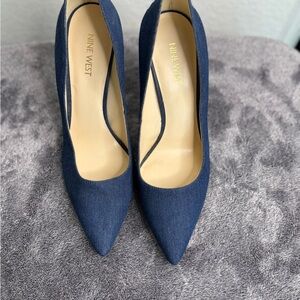 Nine West Dark Blue Pointed Heels